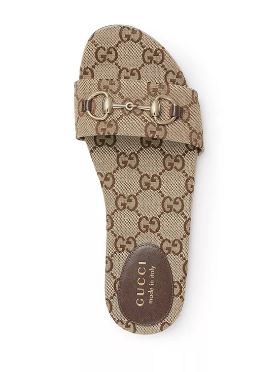 Gucci Shoes - GUCCI Women's Horsebit Slides Size 9.5 (US) 835828 FAB10 NIB